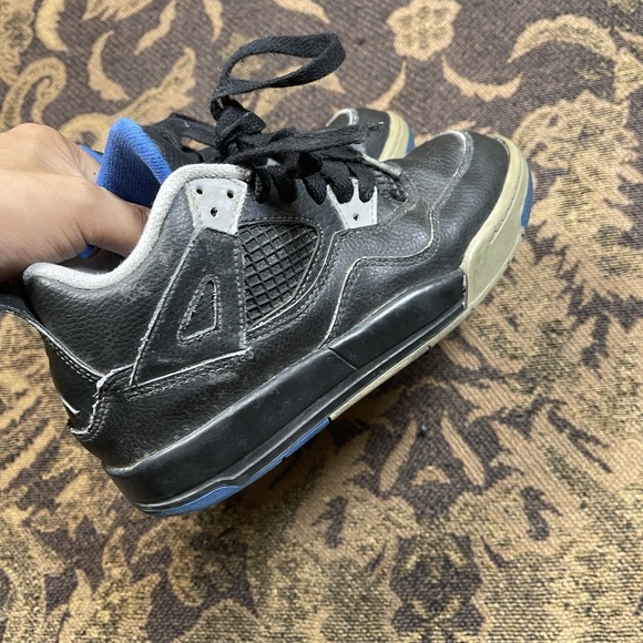 Jordan Retro 4 Motorsport Alternate Shoes Sneakers Boys 1Y 308499-006 Black - Picture 4 of 11